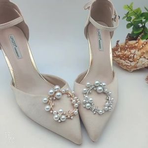 [Free Shipping] Pearl Shoe Flower Detachable Front Shoe Decoration Multi-Use Shoe Accessory High Heel Shoe Accessory Bridal Shoe Buckle Decoration