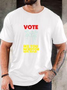 Mens 100% Cotton Printed T-Shirt VOTE Pattern Summer Casual Oversized Round Neck Short Sleeve Comfortable Daily Wear Tee