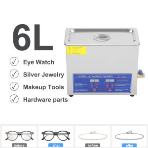 🔥🔥CHRIS Ultrasonic Cleaner Machine 6L Digital Ultra Sonic Cleaner Timer High Frequency Vibration 45000Hz 超声波清洗机