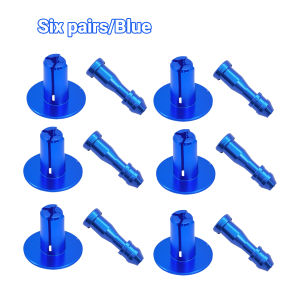 6PCS Precision Lock Push Pin Rivet CNC Aluminum M5x15 For Motorcycle Universal