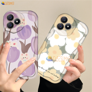 CASESUMMER Casing hp Realme: Shockproof 3D Wavy Curved Edge & Glossy Soft Case