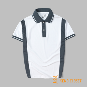 Áo thun nam phối màu chất vải cotton cá sấu cao cấp co giãn thoáng mát sang trọng lịch lãm