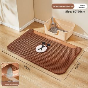 100% Authentic Line Friends Pet Accessories Cat Litter Mat Anti-splash Mat Removable Washable Anti-slip Moisture-proof Double-layer Filter Leak-proof Pet Cat Supplies Birthday Gift LFB389
