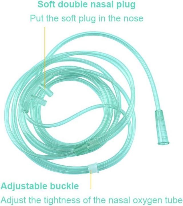 One piece Disposable 7FT Adult Oxygen Tubing Nasal Cannula and Tubing ...