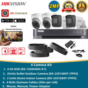 Hikvision CCTV Camera 2MP Full HD With Audio Complete CCTV Set Package CCTV Security Systems 4/8 Channel CCTV Kit