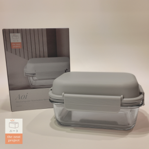 Neat Project Aoi Microwaveable Oven Safe Stackable Glass Bento Food Container