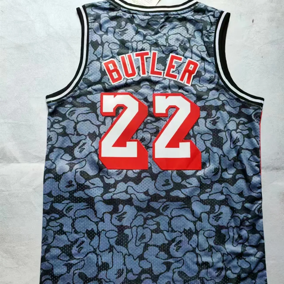 Mens 93 BAPE Jimmy Butler Miami Heat Mitchell Ness Grey Swingman Authentic Jersey Lazada Singapore