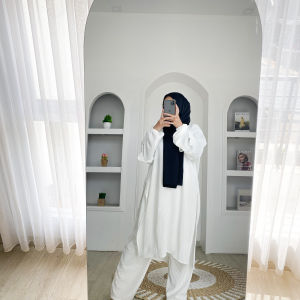 CAMILA SLIT - FLOTTILICIOUS / tunik slit / fashion hijab / oversize jumbo batwing / korean style / baju muslim wanita murah Atasan Panjang Remaja Dress