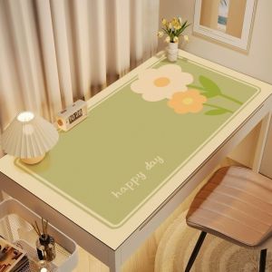 Taplak Meja Belajar Kulit Motif Aesthetic/Alas Meja Makan Anti Air/Taplak Meja Tamu/Taplak Meja Rumah Ruang Tamu Aesthetic