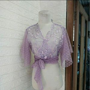 CROP TOP OUTER BRUKAT OOTD KONDANGAN MODERN KWALITAS BUTIK