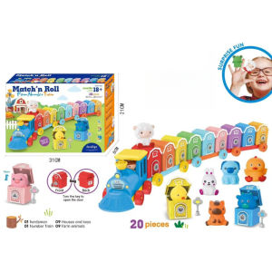 Oldlaiben Farm Train/Surprise Party Set Montessori Learning Counting&Matching & Sorting Preschool Toy Kid Gift