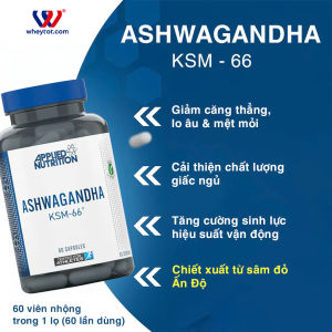 Applied Nutrition Ashwagandha ksm-66 300mg 60 viên được bộ Y Tế cấp phép