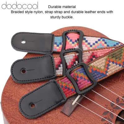 Dodocool Ukelele Shoulder Strap Nylon and PU Leather Replacement Easy Installation Ukulele Back Strap Soft for Performance for Adults