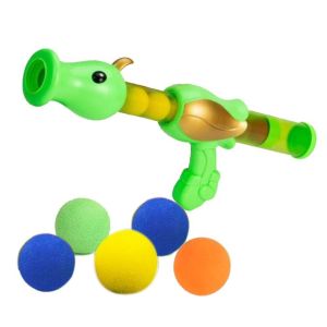 PETPARADIS Plastic Interactive Cat Toy Ball Pea Shape Elastic Pea Aerodynamic Launcher Dogs Soft Bomb Launcher Ball Random Color Kitten Toys Launcher Cats