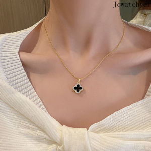 Vòng cổ cỏ bốn lá nữ dây chuyền xương đòn ins sang trọng nhẹ thời trang dây chuyền áo len