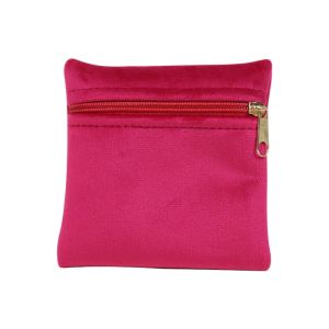 THANKSKY Vải flannel Túi đựng đồ trang sức Khóa kéo Mềm mại Túi đựng trang sức bằng nhung Thời trang Đầy màu sắc Phụ nữ