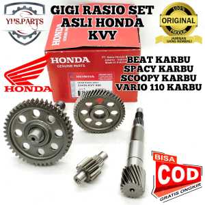 ASLI ORIGINAL GEAR GIGI RASIO SET HONDA AHM KVY BEAT SCOOPY SPACY VARIO 110 KARBU LAMA GIR GARDAN