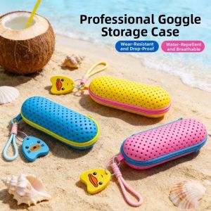 JPTD EVA Material Swimming Case Soft Case Breathable Design Portable Bag Lightweight Drainage Hole Swim Protective Box Outdoor Swimming
