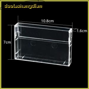 [Duola] 1 cái hộp Băng Cassette hộp đựng trong suốt Hộp Băng trống ghi âm từ tính hộp chống bụi