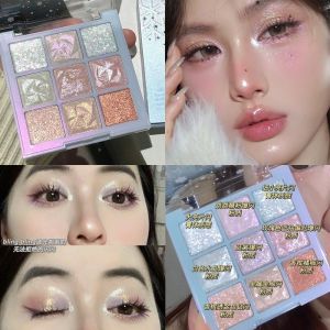 9 Colors Snowflake Eyeshadow Shining Pearlescent Party Holiday Eye Makeup