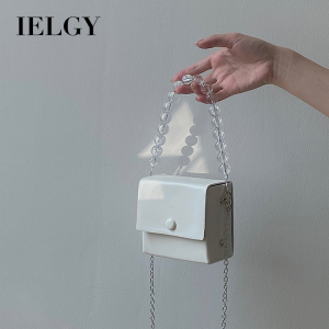 IELGY mini messenger bag womens new summer chain small square bag cute handbag all-match pearl bag
