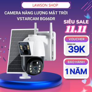 Camera Ngoài Trời VSTARCAM BG66DR lắp SIM 4G tích hợp năng lượng mặt trời chống nước chống bụi IP66 pin 8000mAh