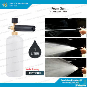BOTOL SPRAY SABUN CUCI MOBIL FOAM LANCE SNOW JET CLEANER CAR WASH 1 LITER x 1/4 QUICK RELEASE ABD