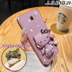 JJLINGJI Casing Ponsel untuk Samsung J7 Prime 2 J7 Pro J7 2017 J7 2018 J2 Prime Case ponsel pelapis Hello Kitty HP Warna silikon pembungkus softcase penuh penutup casing pelindung alur kesing Phone Stands