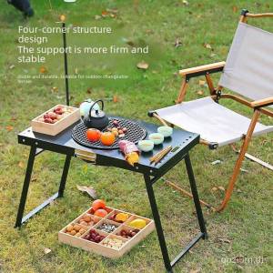 โต๊ะบาร์บีคิวพับได้ โต๊ะปิ้งย่างพกพา สำหรับตั้งแค้มป์ กลางแจ้ง พับได้ น้ำหนักเบา (พร้อมส่งไทย)