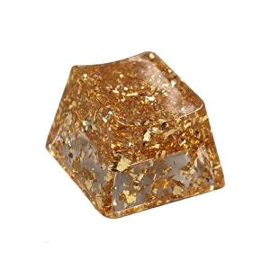 OEM Height Resin Keycap Featuring Gold Foil Backlight for Mechanical Keyboards for Gamers and Collectors