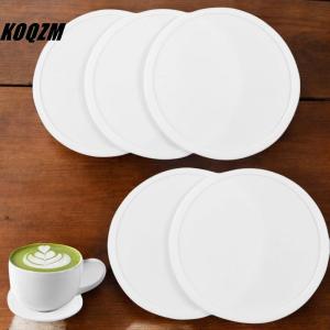 KOQZM Non Slip Silicone Drink Coasters Large Black Cup Coaster Set For Outdoor Drinks Anti Stain & Heat Resistant - Cup Tab