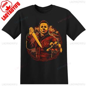 Michael Myers Horror Movie T-Shirt DEAD BY DAYLIGHT Role Tshirt Classic Horror Characters Tee Men Summer O-neck Hot Sale Tops