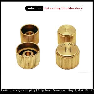 [Yolandas] สารทำความเย็นเครื่องปรับอากาศรถยนต์ฝาครอบวาล์วแกนหลักหมวกพอร์ตต่ำสูงด้านข้างอัตโนมัติแรงดันสูงต่ำอุปกรณ์เสริมหมวก