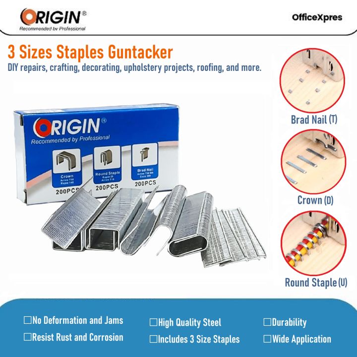 Isi Staples Guntacker 3in1 / Staples T / Staples U / Paku Tembak 3