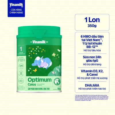Sữa Non Vinamilk Optimum Colos 1 Hộp 350g (sữa bột cho trẻ từ 0 - 1 tuổi) - Sữa cho trẻ sơ sinh Miễn dịch khỏe Bé lớn nhanh