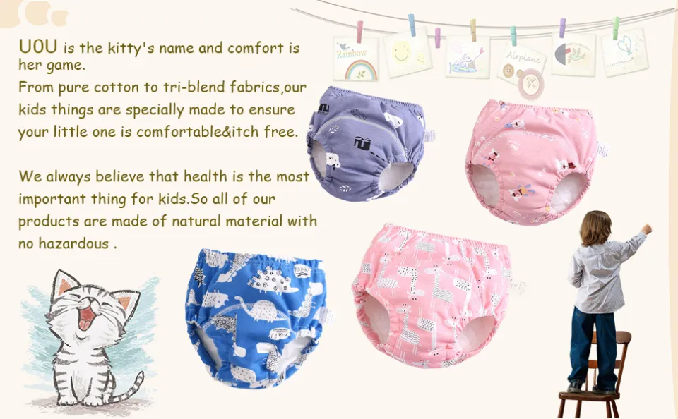 Baby Girls 1 Pack Cotton Training Pants Toddler Potty Training Underwear  for Girls 1 year to 6 years