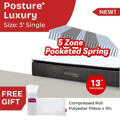 Goodnite Posture Luxury 13inch Thick Back Support Pocket Spring Mattress (King/Queen/SuperSingle/Single) (10 Years Warranty)