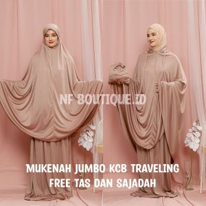 FREE TAS & SAJADAH MUKENAH JUMBO TRAVELING KCB TERBARU / MUKENAH 2 IN 1 JUMBO TRAVELING