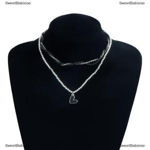 [COD] SweetBabiese Choker Dây chuyền trái tim Mặt dây chuyền chuỗi Đồ trang sức phụ nữ чокер Multilayer Neck collier Femme cadenas Para mujer cho cô gái