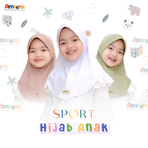 Hijab Anak Sport Jersey Usia 3-5 Tahun - Hijab Baby - Kerudung Anak Instan Premium