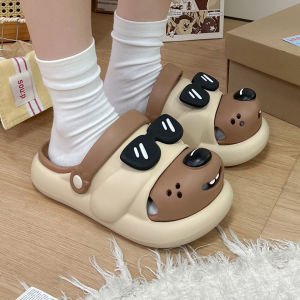 [Free Shipping] Cute Cartoon Clogs With A Puppy Design WomenS Style 2026 New Summer Outdoor Beach Thick-Soled Non-Slip Clogs