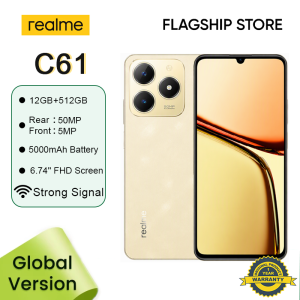 Realme C61 5G Original Cellphone Sale 12+512GB Brand new Smartphone 6.74” Screen Android Phone Gaming phone