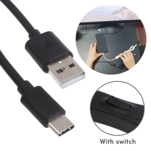 USB Type C to USB A Cable Copper WireCore Durable withSwitch Data Transfer Power Cord forRaspberryPi 4B