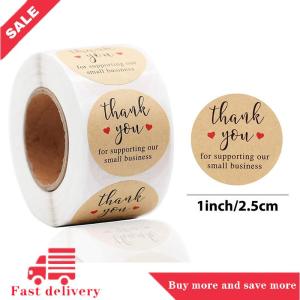 [COD]Flash Delivery 500pcs Thank You Round Sticker Scrapbook Letter Handmade Stickers Seal Labels Stickers Wedding Gift Flower Decoration
