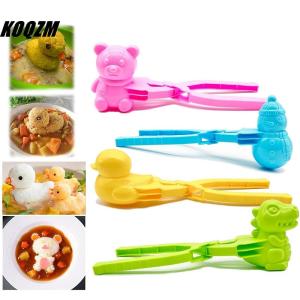 KOQZM Cute Duck Shaped Rice Mold Maker Clip Children Outdoor Plastic Duck Rice Mold DIY Snowball Maker Sushi Mold With Handle