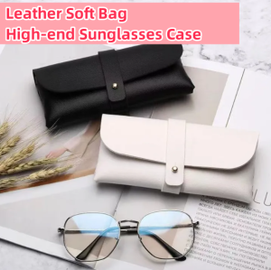 Glasses Case Portable Anti-compression Ultra-light Simple Storage Box Womens Leather Soft Bag High-end Sunglasses Case