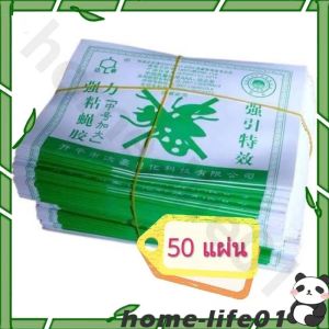 สีเขียว ถูกที่สุด แท้100% กาวดักแมลงวัน แพ็คละ 50 แผ่น แผ่นกาวดักแมลงวัน แผ่นสีเขียวเหนียวแน่น ติดดี กาวเยอะ ส่งไว CYT100