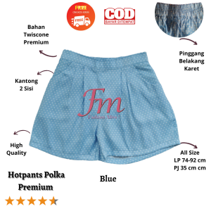 Femme Ols Hotpant Celana Pendek Wanita Corak Polkadot Leopard