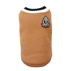 Pet Clothes Cat Sweater Campus Style Costumes V-neck Striped Vest Breathable Dog Clothes Cat Costumes