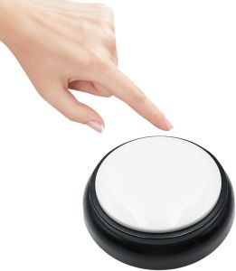 Extra Large Talking Button Clock with Time Day & Date Announcement  High and Low Volume n English Voice，Ideal Gift for Visually Impaired Seniors Elderly & The Blind